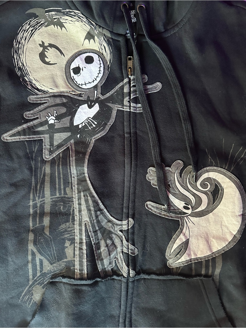 Disney Zip-Up Hoodie Jack Skellington The Nightmare Before Christmas